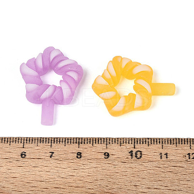 Luminous & Frosted Transparent Resin Cabochons RESI-T026-10M-1