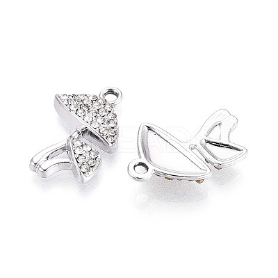 Rack Plating Alloy Rhinestone Pendants PALLOY-T091-27M-P-1