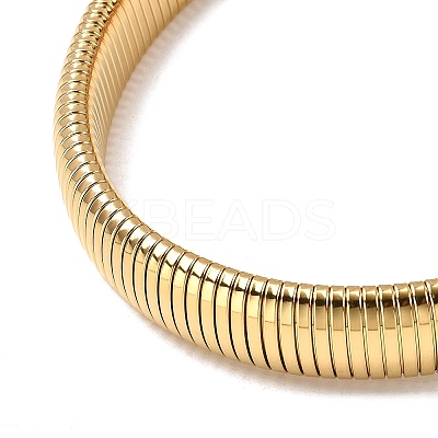 Ion Plating(IP) 304 Stainless Steel Flat Snake Chain Necklaces for Women NJEW-U049-01G-01-1