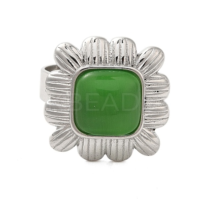 304 Stainless Steel Adjustable Rings for Women RJEW-Z056-01P-1