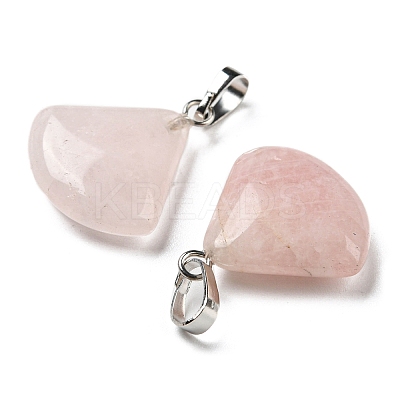 Natural Rose Quartz Pendants G-C066-07D-1