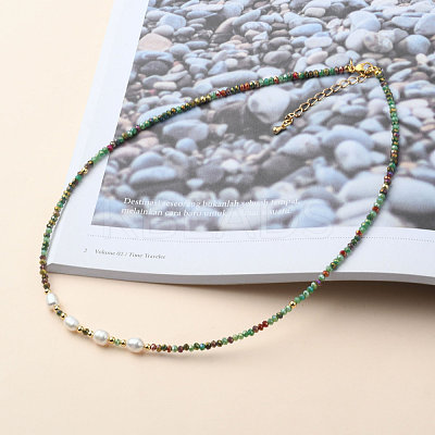 Beaded Necklaces & Pendant Necklace Sets NJEW-JN03076-02-1