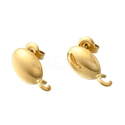 304 Stainless Steel Studs Earring Findings STAS-H233-30G-1