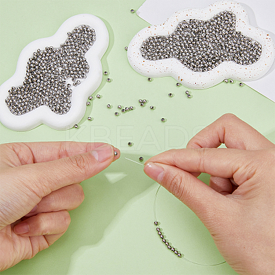 2000Pcs 304 Stainless Steel Hollow Round Seamed Beads STAS-DC0015-79-1