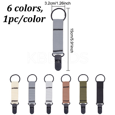 6Pcs 6 Colors Alloy Hat Clip for Travel FIND-GO0001-18-1