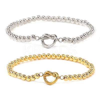 2Pcs Heart 304 Stainless Steel Link Bracelets ZF9724-7-1