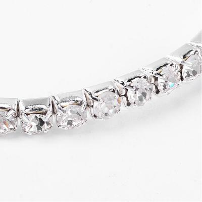 Single Row Stretch Rhinestone Tennis Bracelets B115-1-1