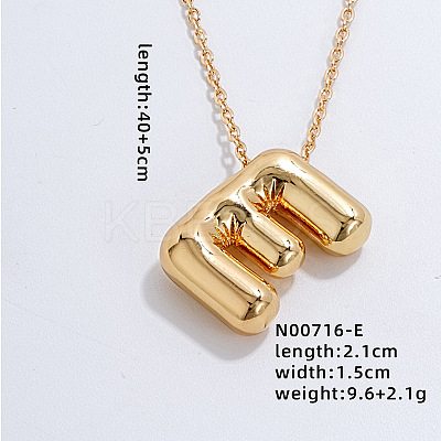 Stainless Steel Party Balloon Letter Pendant Cable Chain Necklaces for Women YF1942-5-1