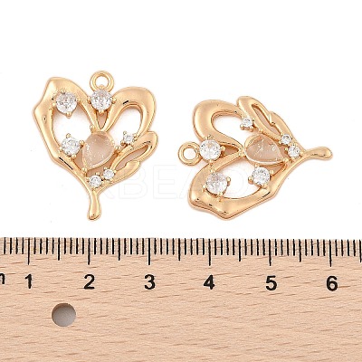 Brass Micro Pave Cubic Zirconia Pendants KK-L223-019G-1