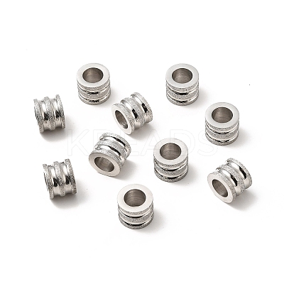 Tarnish Resistant Stainless Steel Textured Beads LS-STAS-M003-04P-1