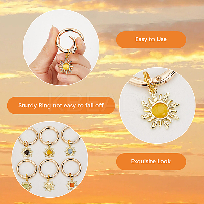 12Pcs 6 Colors Alloy Cat Eye Shoe Charms HJEW-CP00016-1