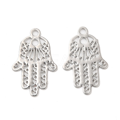 Long-Lasting Plated Brass Filigree Charms KK-K336-23P-1