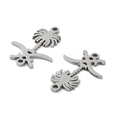 Non-Tarnish 201 Stainless Steel Connector Charms STAS-A090-19P-1
