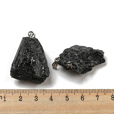 Natural Black Tourmaline Pendants LS-G-F739-01P-1