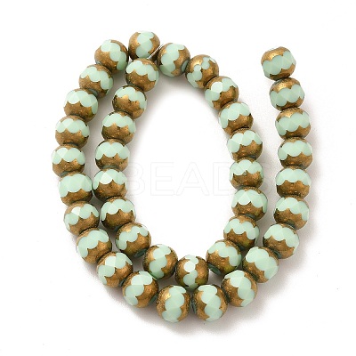 Opaque Solid Color Glass Beads Strands GLAA-G098-02A-1
