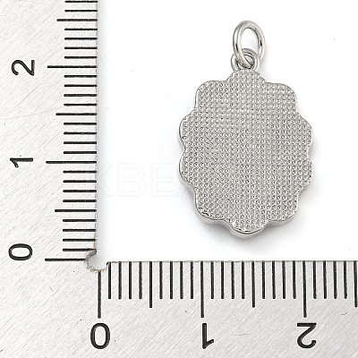 Brass Pendants with Shell and Jump Ring KK-D534-03P-02-1
