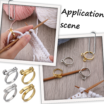 8Pcs 4 Style Alloy Cuff Rings RJEW-SC0001-10-1