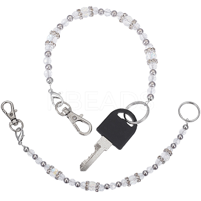 2Pcs Glass Keychain HJEW-SC0002-31-1