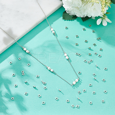 100Pcs 304 Stainless Steel Beads STAS-UN0053-03-1