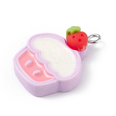 Opaque Resin Imitation Food Pendants RESI-D064-03P-19-1