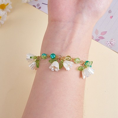 40Pcs Lily of the Valley Plastic Pendants JX634A-1