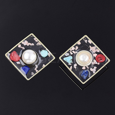 Epoxy Resin Pendants RESI-S365-14C-1