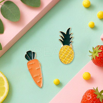 2Pcs 2 Styles Enamel Pins JEWB-LP0004-24-1