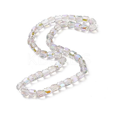 Electroplate Opaque Glass Beads GLAA-F108-10A-11-1