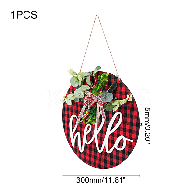 Wooden Ornaments HJEW-WH0006-41-1