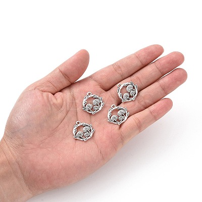 Tibetan Style Alloy Pendants PALLOY-R134-09B-RS-1