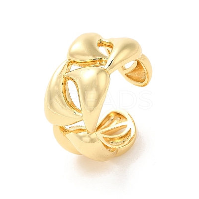 Brass Open Cuff Rings RJEW-P098-08G-1