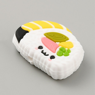Sushi Food Grade Eco-Friendly Silicone Beads SIL-WH0012-036A-1