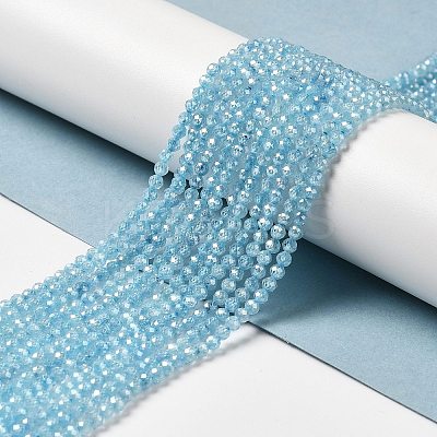 Cubic Zirconia Bead Strands ZIRC-C006-01B-08-1