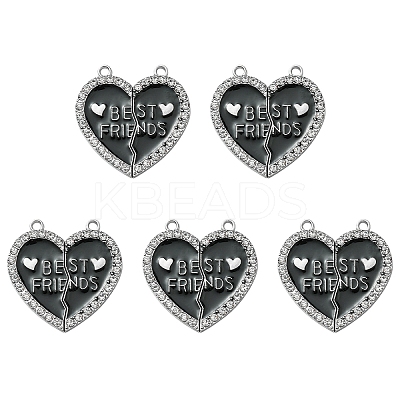 Alloy Enamel Split Pendant ENAM-YW0003-81A-1
