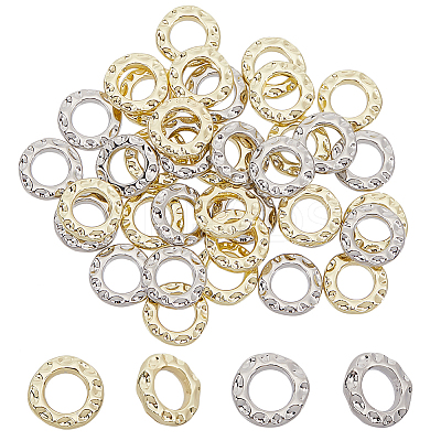 40Pcs 2 Colors Rack Plating Alloy Linking Rings FIND-GL0001-64-1