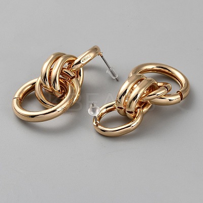 316 Surgical Stainless Steel Rings Dangle Stud Earrings for Women EJEW-WH0009-81-1