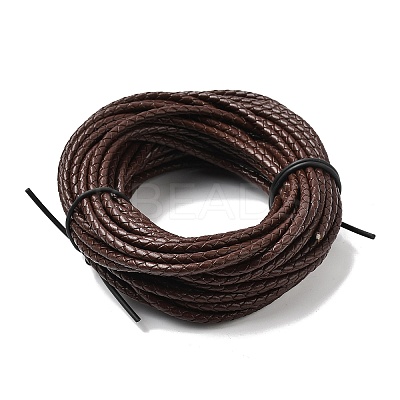 Braided Leather Cord with Core WL-F009-B01-4mm-1-1