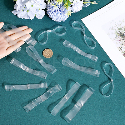 30 Pairs 6 Style Transparent TPU Anti-Loose Shoelace for High-heeled Shoes FIND-CP0001-97-1
