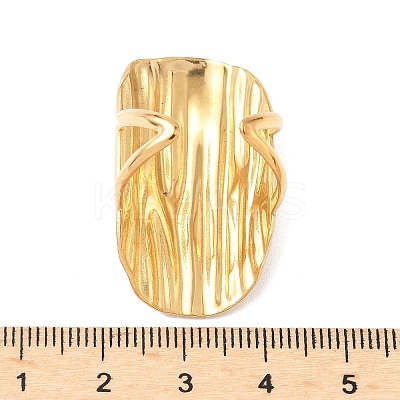 Oval 304 Stainless Steel Chunky Cuff Rings RJEW-S626-05G-1