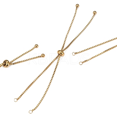 Adjustable 304 Stainless Steel Slider Bracelets Making STAS-T050-031G-1