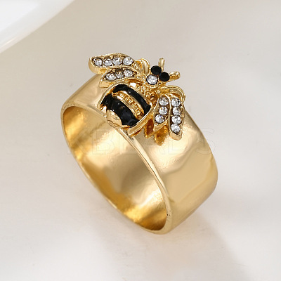 Zinc Alloy and Rhinestone Finger Rings FS-WGB1C3B-04-1