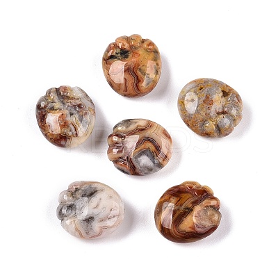 Natural Crazy Agate Footprint Figurines DJEW-N003-02G-1