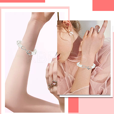 50Pcs Tibetan Style Alloy Infinity with Word Hope Connector Charms TIBE-SC0004-59-1