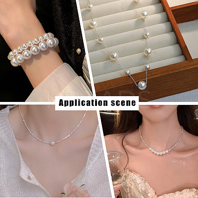 1 Strand AB Color Plated Shell Pearl Round Beads Strands BSHE-LT0001-01-1