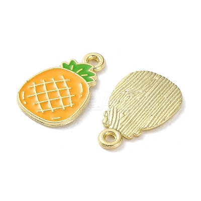 Fruit Alloy Enamel Charms PALLOY-S058-01LG-19-1