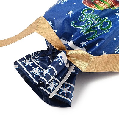 Christmas Snowman Plastic Packing Pouches Drawstring Bags ABAG-Q053-03A-1