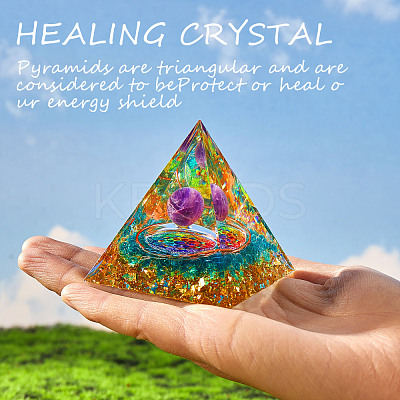 Natural Purple Aventurine Crystal Pyramid Decorations JX071A-1