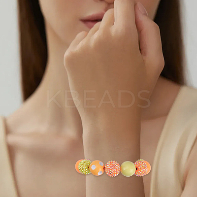 60Pcs 10 Styles Resin Rhinestone Beads RESI-PA0001-03-1