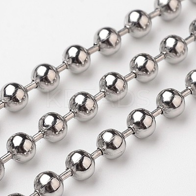 Tarnish Resistant 304 Stainless Steel Ball Chains CHS-L015-46-1