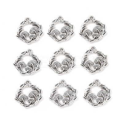 Tibetan Style Alloy Pendants PALLOY-R134-09B-RS-1